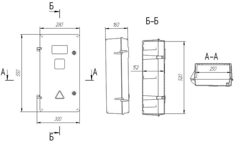 Щит распределительный ЩУР 5х2х1/1МП/2М/ПО чертеж