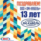 ООО «ЭМ-КАБЕЛЬ» 13 лет со дня основания предприятия!