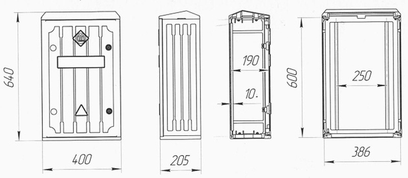 Щит распределительный ЩУР 6х4х2/1МП/2М/ПО чертеж
