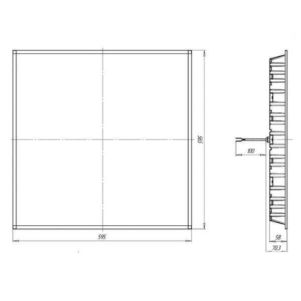 Офисный светильник OFFICE 28-Р600x600 (LL-DVO-028-Р600x600)