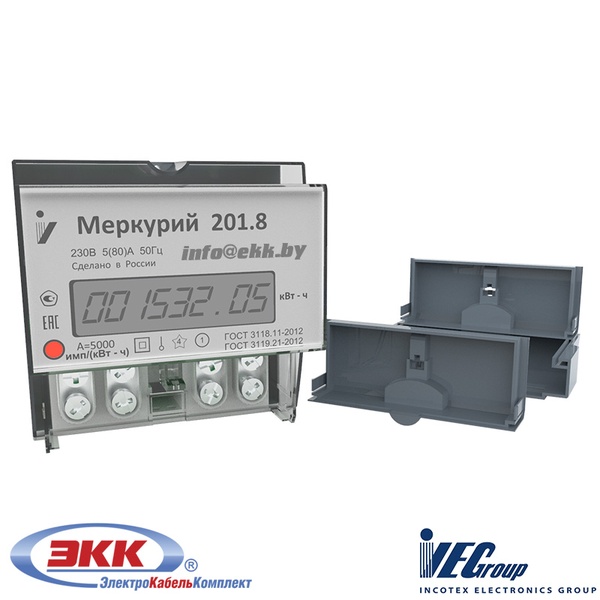 Счетчик электрической энергии Меркурий 201.8 в разобранном виде