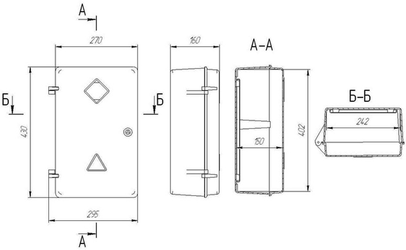 Щит распределительный ЩУР 4х2х1/1МП/2М/ПО чертеж