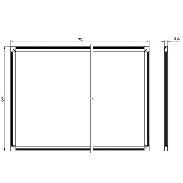 светодиодный светильник SLIMPANEL.2-P600x1200-50 (DS-DVO-056-2-Р600x1200)