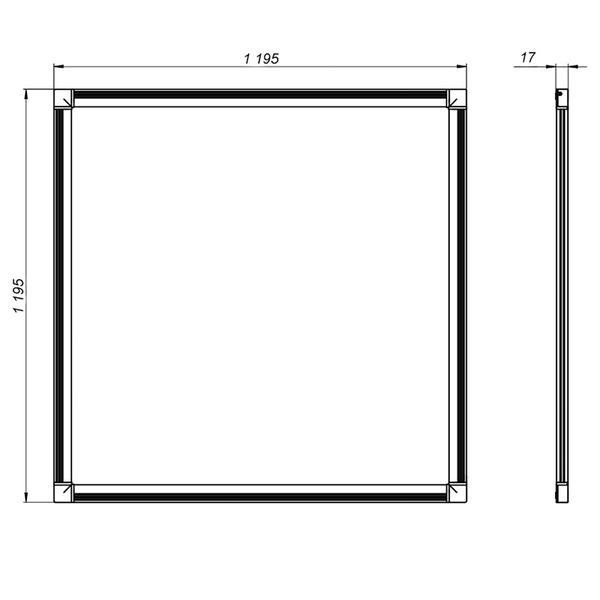 светодиодный светильник SLIMPANEL.2-P1200x1200-100 (DS-DVO-112-2-Р1200x1200)