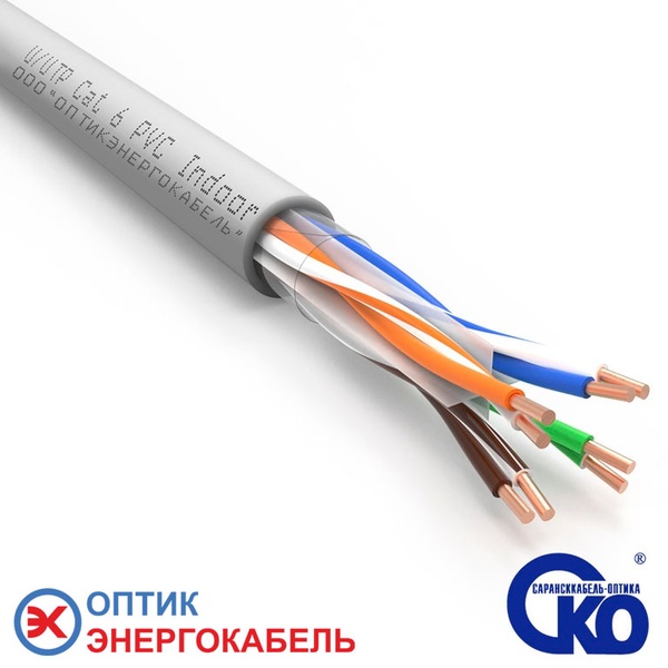 витая пара U/UTP Cat 6 PVC 4х2х0,57 Indoor