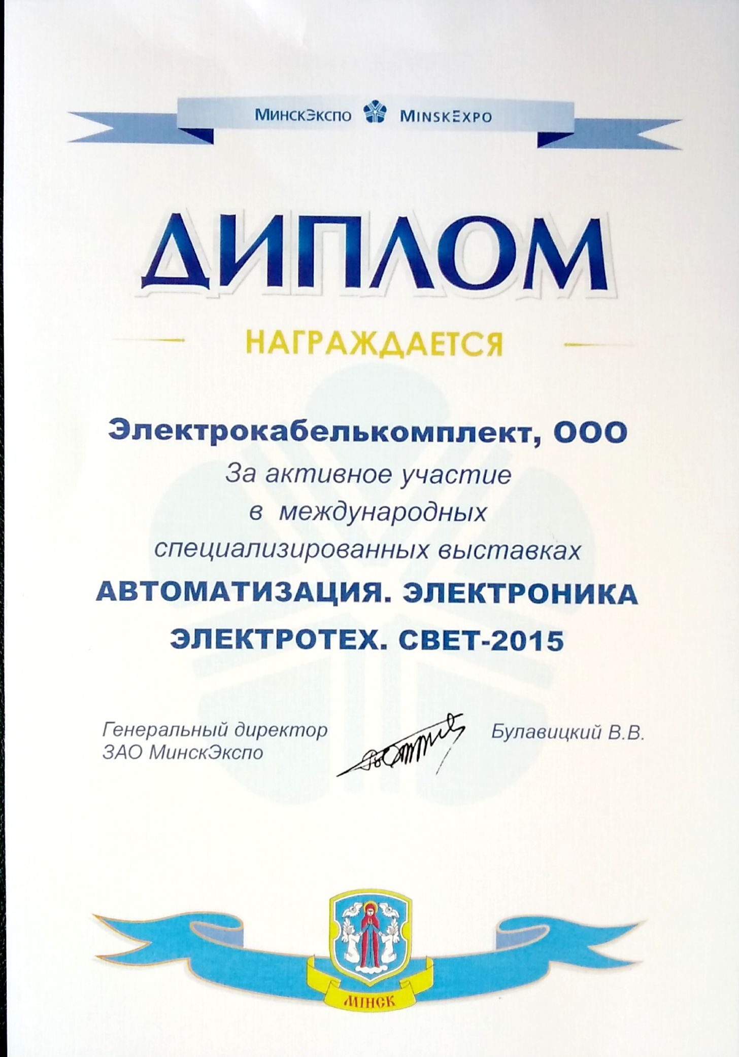 Диплом ЭЛЕКТРОТЕХ.СВЕТ 2015