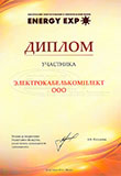 Диплом участника Energy Expo 2013