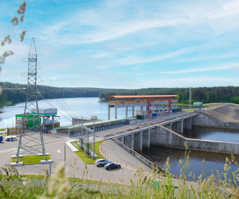 Гродненская ГЭС на реке Неман