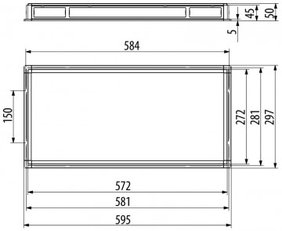 Офисный светильник 16 вт. ЛВО/ЛПО 2х18 Вт. Дневной